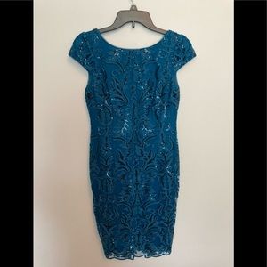 Adrianna Papell Sequin Scroll Dress size 4